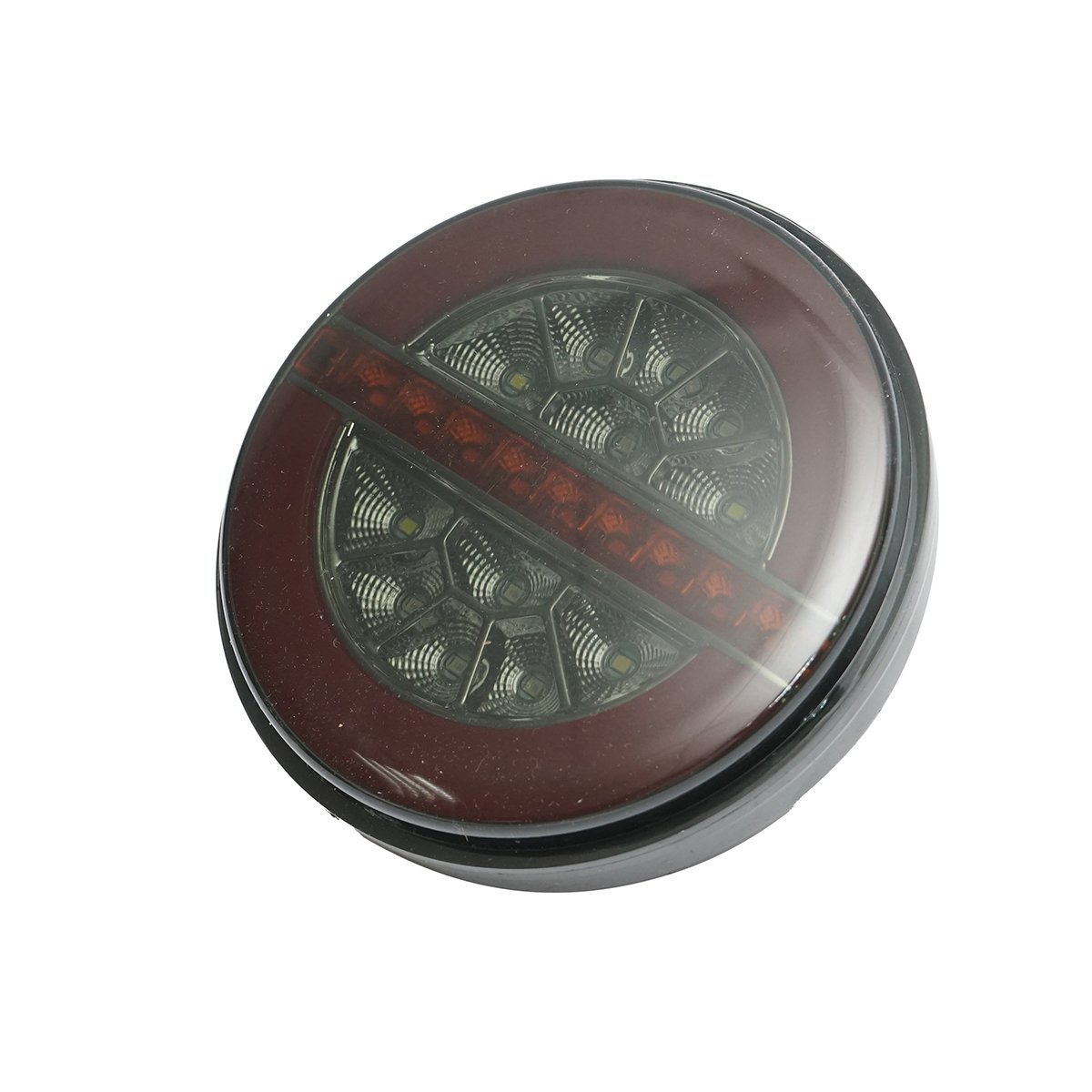 Lampa stop spate rotunda LED NEON fumuriu 12-24V cu 4 functii 140x35mm Breckner Germany